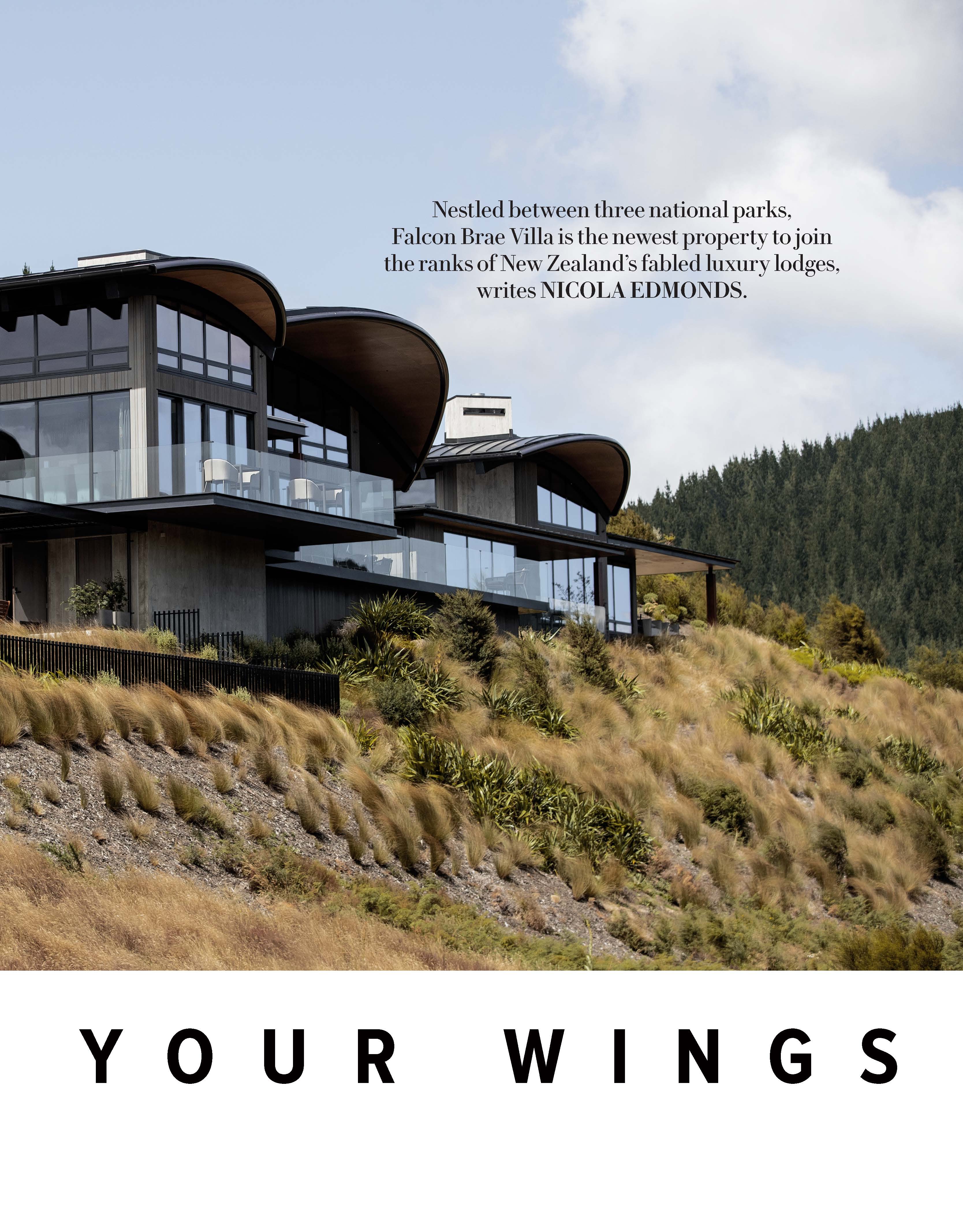 Australian Gourmet Traveller April 2021 features New Zealand's newest luxury lodge