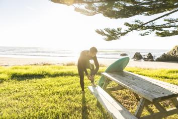 Kauri Cliffs Surfing at Little Takou 2